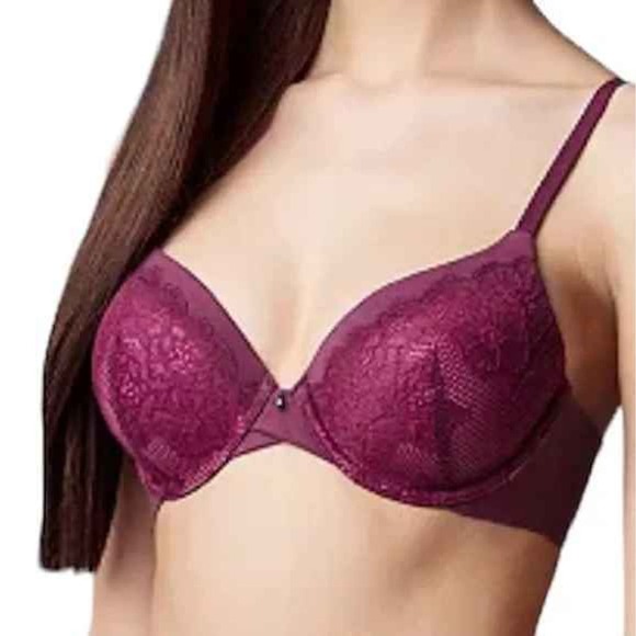 Simply Vera Vera Wang Other - Simply Vera Wang Full Coverage Lace Comfort Bra Orchid Red 38DD Padded Underwire